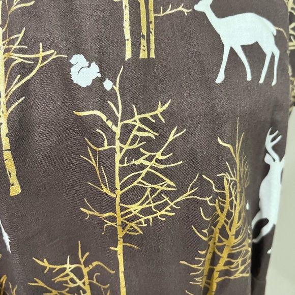 Beautiful Asian-Inspired dress. Brown, gold, and white. Size S/P. - Picture 5 of 5